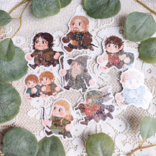 Load image into Gallery viewer, The Fellowship Vinyl Stickers - with Holographic Stars Lord of the Rings