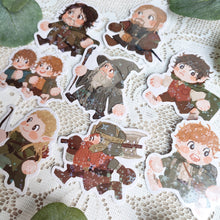 Load image into Gallery viewer, The Fellowship Vinyl Stickers - with Holographic Stars Lord of the Rings
