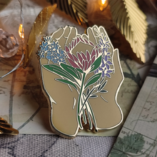 Load image into Gallery viewer, Better Days Hands - Gold Plated Enamel Pin