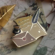 Load image into Gallery viewer, Letter and Ink - Gold Plated Enamel Pin