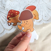 Load image into Gallery viewer, Mushroom Band - Matte Clear Stickers

