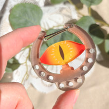 Load image into Gallery viewer, One Carabiner to Rule them All - LOTR Sauron Keychain Holder

