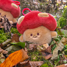 Load image into Gallery viewer, Mushroom Plushies - Plushie Bag Charm Keychain
