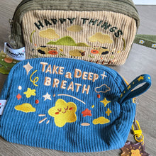 Load image into Gallery viewer, Pencil / Cosmetic Bags - Happy Things &amp; Take a deep Breath
