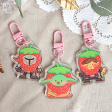 Load image into Gallery viewer, Clan of three Strawberries - Keychains LIMITED EDITION
