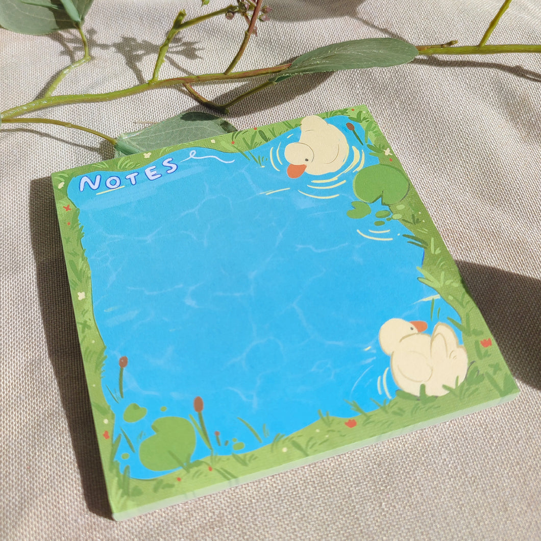 Duckie Pond - Square Notepad