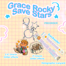 Load image into Gallery viewer, PHM - Grace Rocky Save Stars - Lanyard Keychain
