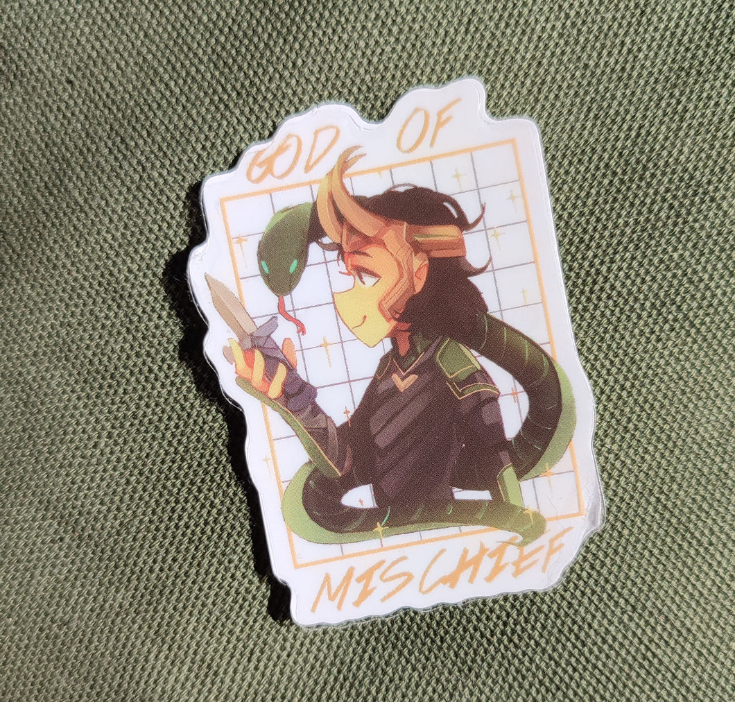 Loki God of Mischief - Clear Sticker
