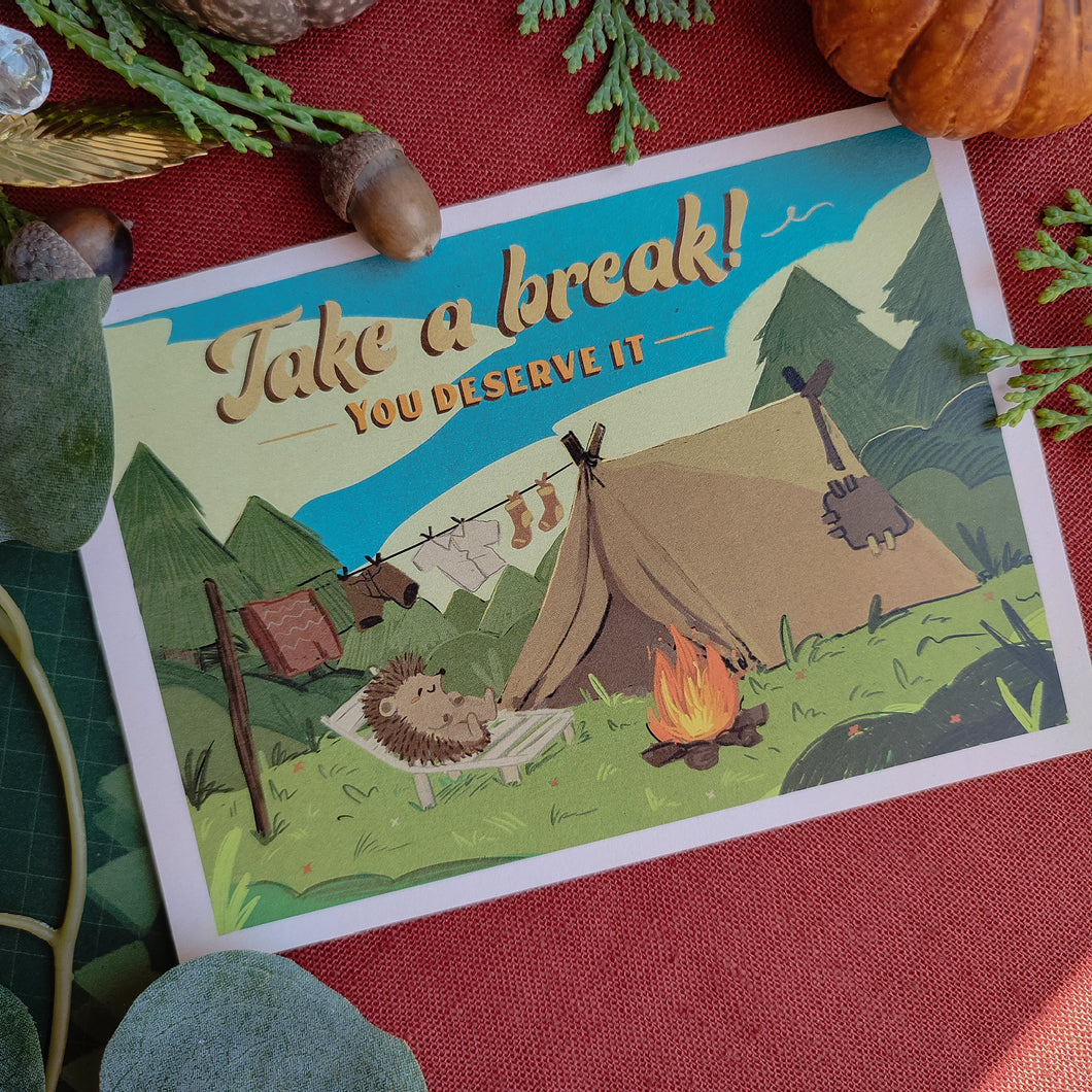 Take a Break! - Seasonal Postcard