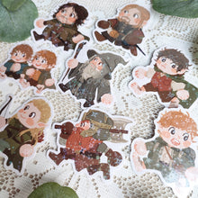 Load image into Gallery viewer, The Fellowship Vinyl Stickers - with Holographic Stars Lord of the Rings
