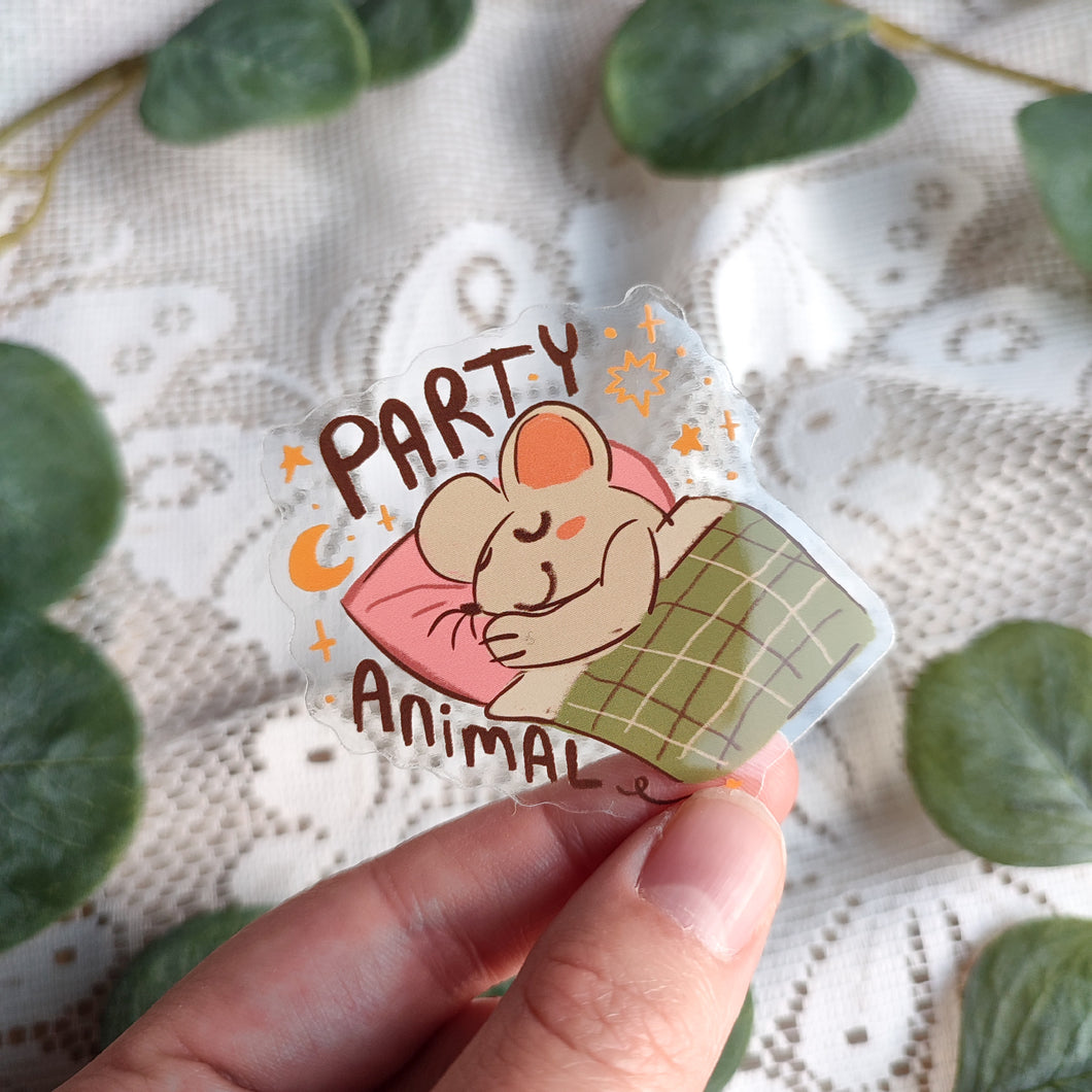 Party Animal - Clear Sticker