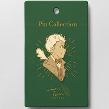 Load image into Gallery viewer, Aziraphale Golden Enamel Pin (B-Grade only)
